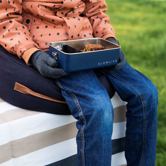 navy blue Slowlife lunchbox