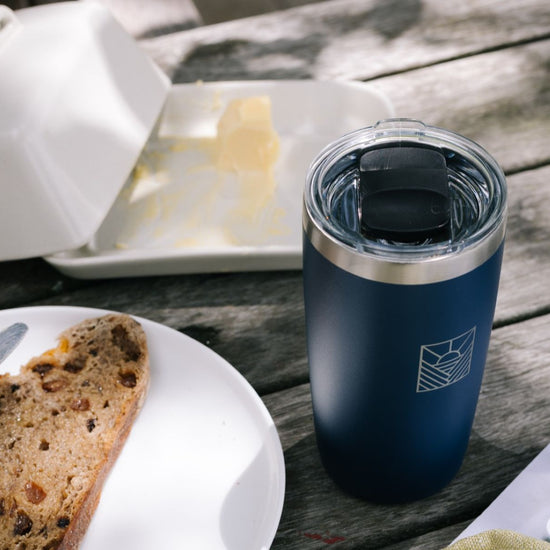 Blue insulated mug
