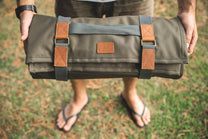 green roll-up bag