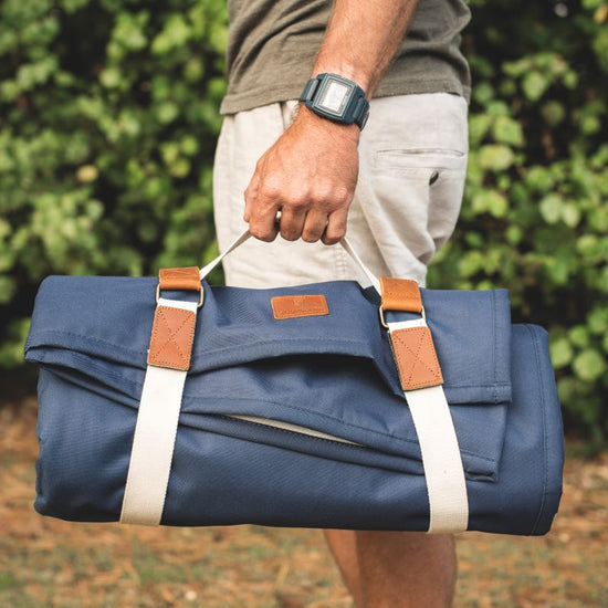  navy blue duffel bag 