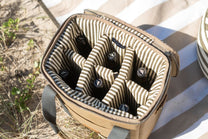 cooler bag with striped interior