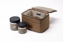Brown insulated lunch bag 