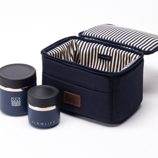 Navy blue lunch bag 