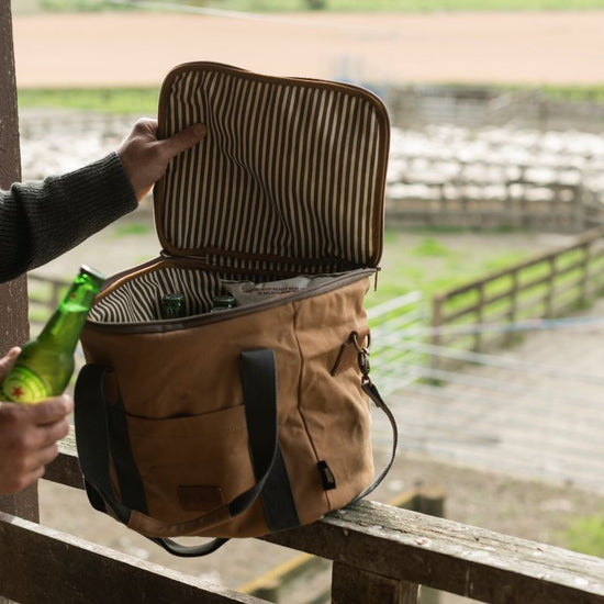  brown bag with a bottle