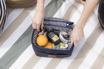 striped lunch bag 