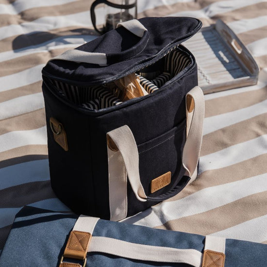 Black bag with beige accents