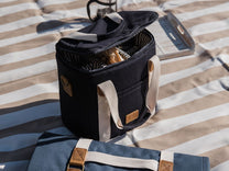 Black bag with beige accents