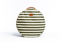  Olive and cream striped Slowlife Collection cushion