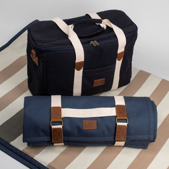 Two navy blue bags