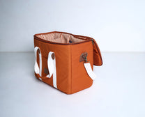 Orange bag with white accents