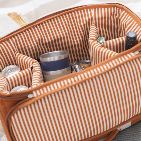 Striped toiletry bag 