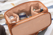 Striped toiletry bag 