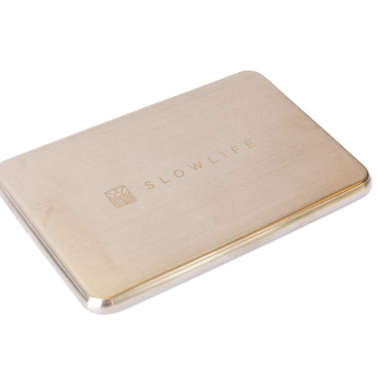 Metal Slowlife card engraved
