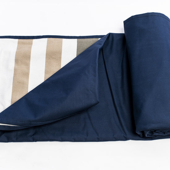  Navy  Picnic Rug unrolled inside pattern